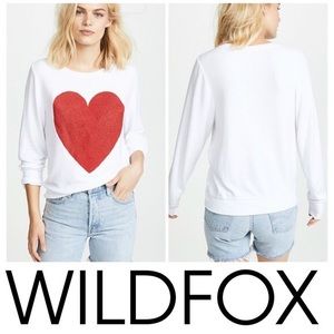 Wildfox sparkly heart sweatshirt